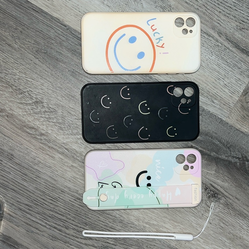 iPhone 11 colorful smiley face cases